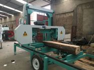 Mobile Horizontal Band Saw Mill Portable Timber Sawmill Machine with hydraulic loader