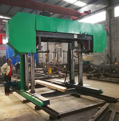 Electric Portable Sawmill Horizontal Bandsaw Sawmill With Diesel Engine For Big Log Cutting
