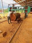 55KW Electric Bandsaw Sawmill 2000mm Heavy Duty 4 stand columns Large Horizontal Log Cutting Saw Mill Machine