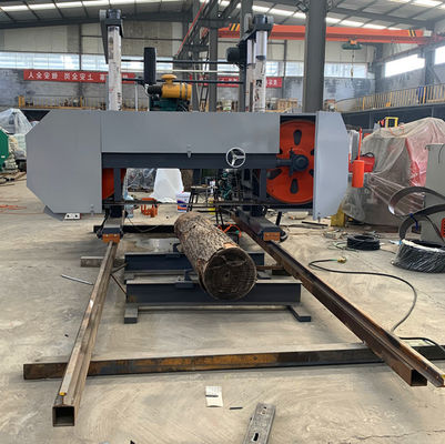 High Quality Log Wood Processing Sawmill Machine Horizontal Portable Bandsaw Sawmill Woodworking Band Sawmill