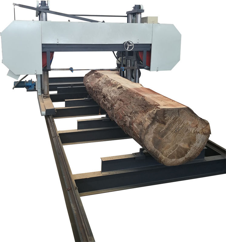 Electric Portable Sawmill Horizontal Bandsaw Sawmill With Diesel Engine For Big Log Cutting