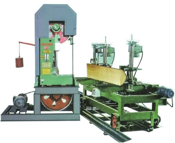 Wood cutting Vertical Band Saw Machine with Log Carriage & Working Foundation