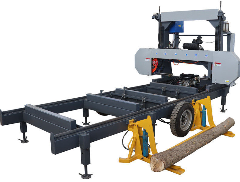 Portable Sawmill with Trailer, Wood Band Saw Mill with Mobile trailer