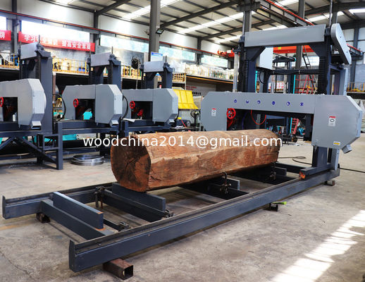 Máquina para cortar madera con banda de corte portátil