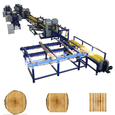 La madera de la serrería vio que cadena de producción automática de la máquina banda vertical gemela de la serrería vio