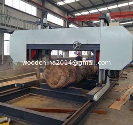 Dia 2500mm CNC horizontal automático de madera de banda de la máquina de sierra de banda para el corte de troncos africanos