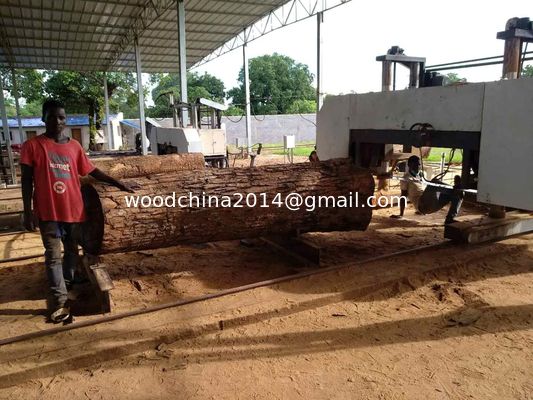 Dia 2500mm CNC horizontal automático de madera de banda de la máquina de sierra de banda para el corte de troncos africanos