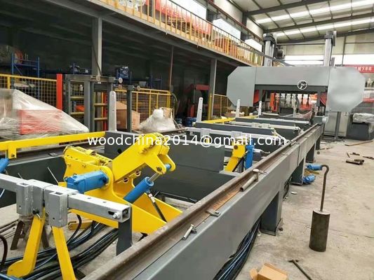 Automático de banda hidráulica aserradero gran corte de troncos portátil horizontal grande para la venta