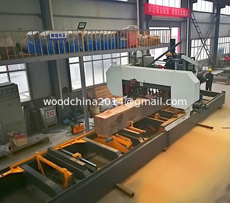 Automático de banda hidráulica aserradero gran corte de troncos portátil horizontal grande para la venta