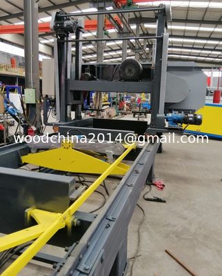 Automático de banda hidráulica aserradero gran corte de troncos portátil horizontal grande para la venta