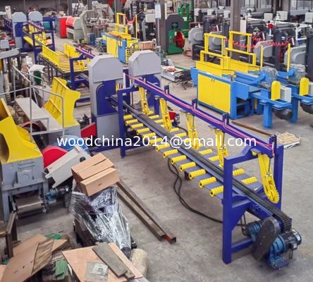 Línea de producción Procesamiento de productos de madera Maquina de sierra de madera de pino Maquina de paletas de madera