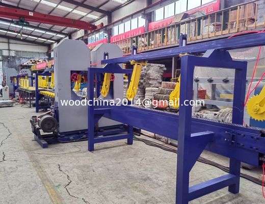 Fabricación de aserraderos industriales con doble sierra de banda Línea de producción Línea de procesamiento de productos de madera