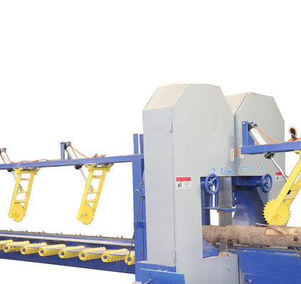 La banda vertical que cortaba de madera vio la cadena de producción vertical gemela de la serrería de la banda, vertical grande del motor vio