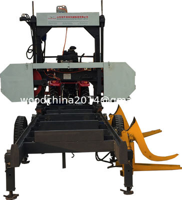 Hydraulic Wood Portable Sawmill Machine For Hardwood Logs cutting with log loading