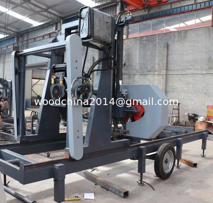 Máquina para cortar madera con banda de corte portátil