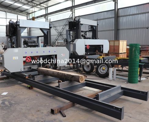 China Fábrica de venta de madera horizontal de la banda portátil vieron aserradero máquina de aserrar troncos