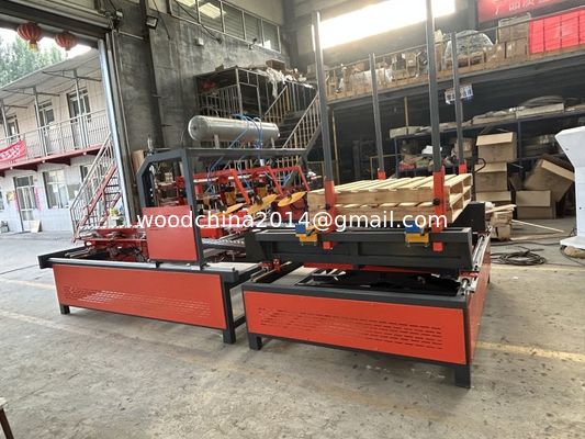 Plataforma de madera semiautomática que clava la máquina con la plataforma de madera de Palletizer que clava la máquina