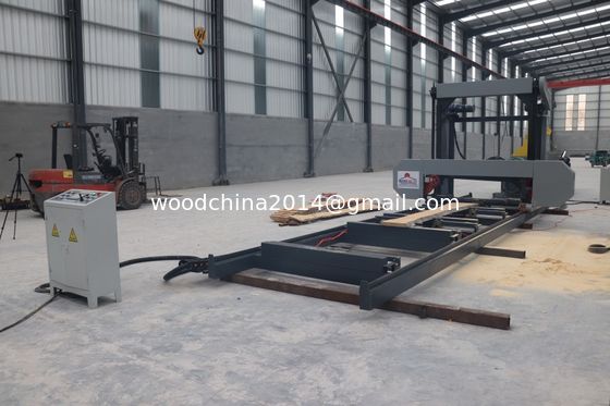 36 pulgadas a 60 pulgadas portátil de la banda horizontal de aserradero con remolque máquina de aserradero de madera