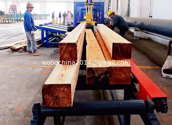 Fabricación de aserraderos industriales con doble sierra de banda Línea de producción Línea de procesamiento de productos de madera
