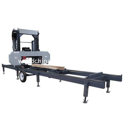 Máquina para cortar madera con banda de corte portátil