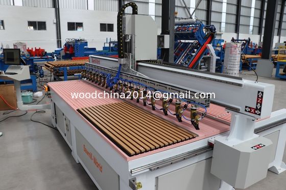 Tamaños personalizados 600 por 2400mm Panel de pared Absorción de sonido Panel acústico Nailing Machine para la venta