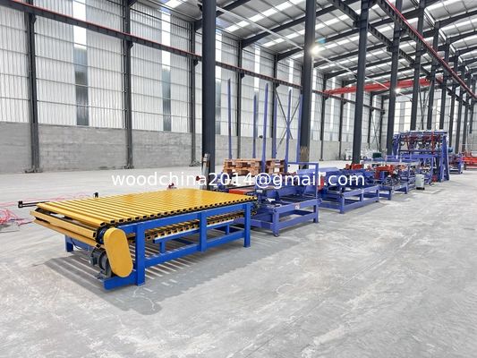 Máquina de fabricación de paletas de bloque de madera Euro 4 Sistema de ensamblaje de clavijas de paletas de paleta