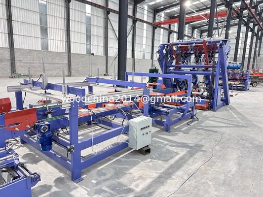 Línea de producción automática de clavado de paletas de madera de bloque euro Línea automática para la máquina europea de fabricación de paletas