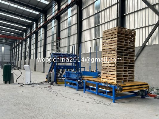 Maquina de hacer paletas de madera para paletas de madera máquina de clavar automática para hacer paletas de madera