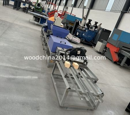 Nueva máquina automática de 2 cabezas de madera para la fabricación de paletas de madera