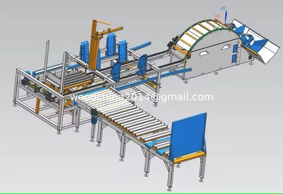 Planchas de madera Máquina de apilamiento de madera Automática de paletas de madera Placas de transporte Máquina de apilamiento