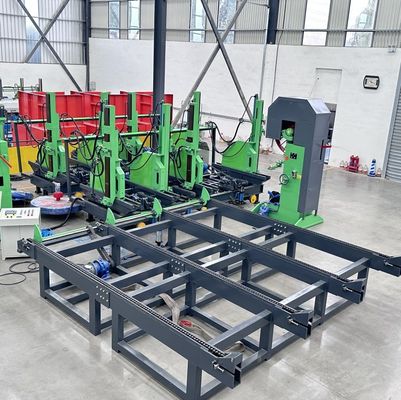 Máquina de aserradero vertical hidráulica CNC MJ3212B Serradora automática de banda con carro de troncos de 1250 mm Rueda Motor de 45 kW