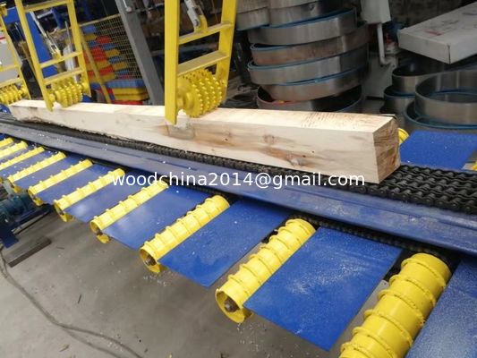 Automatic Twin bandsaw Insutrial Sawmill equipment line for log sawing in diameter 35cm