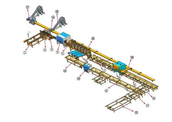Molino de aserradero industrial de línea máquina de aserradero multi-rip con 120 metros cúbicos de capacidad diaria Molino de aserradero