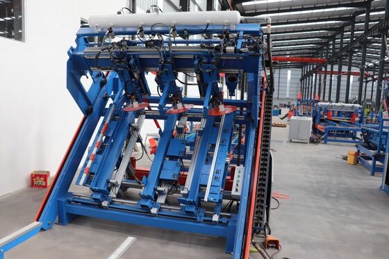 Línea de producción automática de máquina clavadora de paletas de madera, equipo para fabricación de paletas de 2400x1200 mm para plantas industriales