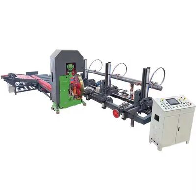 Sierra de cinta vertical para corte de madera MJ3210 Aserradero de troncos con carro automático Rueda de 1060 mm Motor de 30 KW