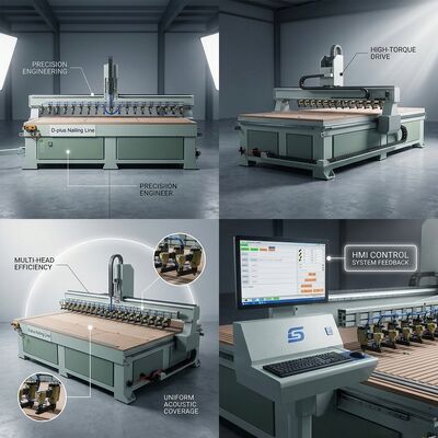 SHDJ2700H Máquina automática de clavado de paneles acústicos para paneles de aislamiento acústico de pared de madera