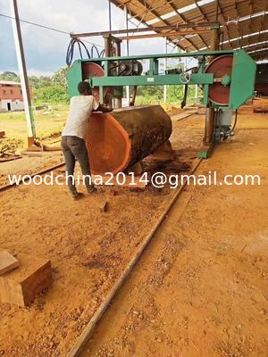 Molino horizontal de tablas de madera Gran sierra de banda 2500 mm Max. Diámetro del tronco, Gran máquina de corte de troncos de madera