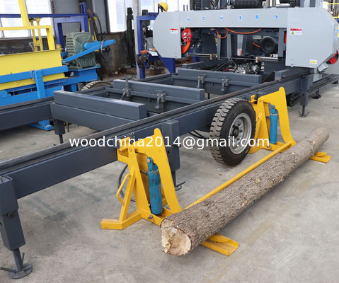 Log Diesel/Petrol Engine Sawmill Wood Machine Portable Band Sawmill With Trailer Saw Mill Machine