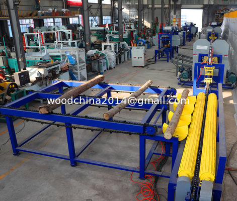 Timber Sawmill Machine Production Line, Twin Heads Vertical Band Saw